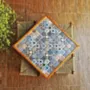 Handcrafted Ceramic Coffee Table – Pine Wood Center Table - (8–10) Kg