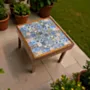 Handcrafted Ceramic Coffee Table – Pine Wood Center Table - (8–10) Kg