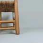 Handcrafted Arabic Stool Chair – Swedish Pine Wood Halfa Weave
