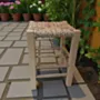 Handcrafted Arabic Stool – Beech Wood Natural Halfa Seat - 3 Kg