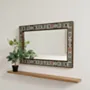 Handcrafted Full-Length Ceramic Mirror – Dark Pine Wood Frame (160×78 cm)