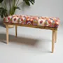 Handcrafted Modern Bench – Teak Wood Cushioned Entry Seating - (6–8) Kg
