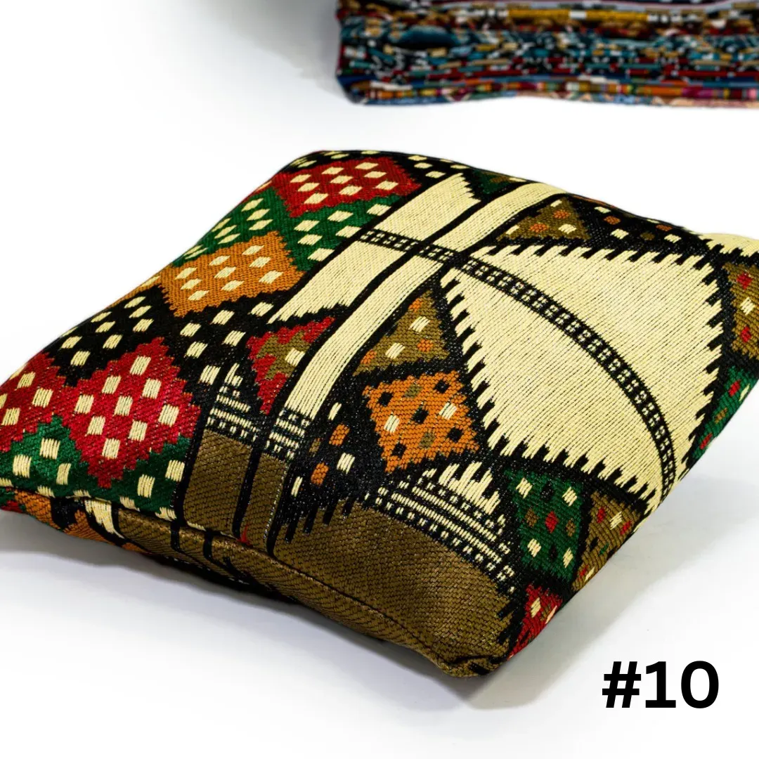Handcrafted Bedouin Cushion Cover – Square Woven Design (43×43 cm)