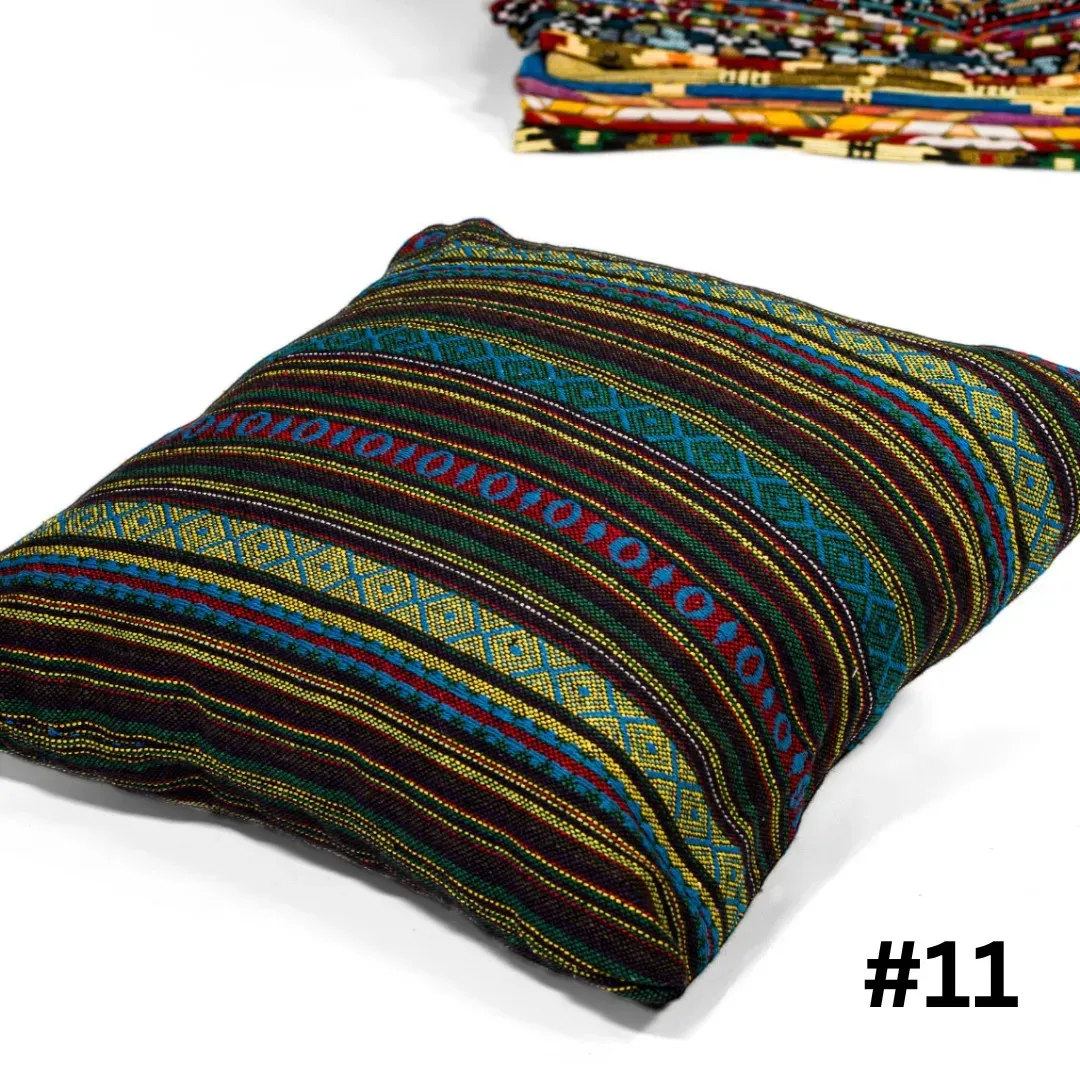 Handcrafted Bedouin Cushion Cover – Square Woven Design (43×43 cm)