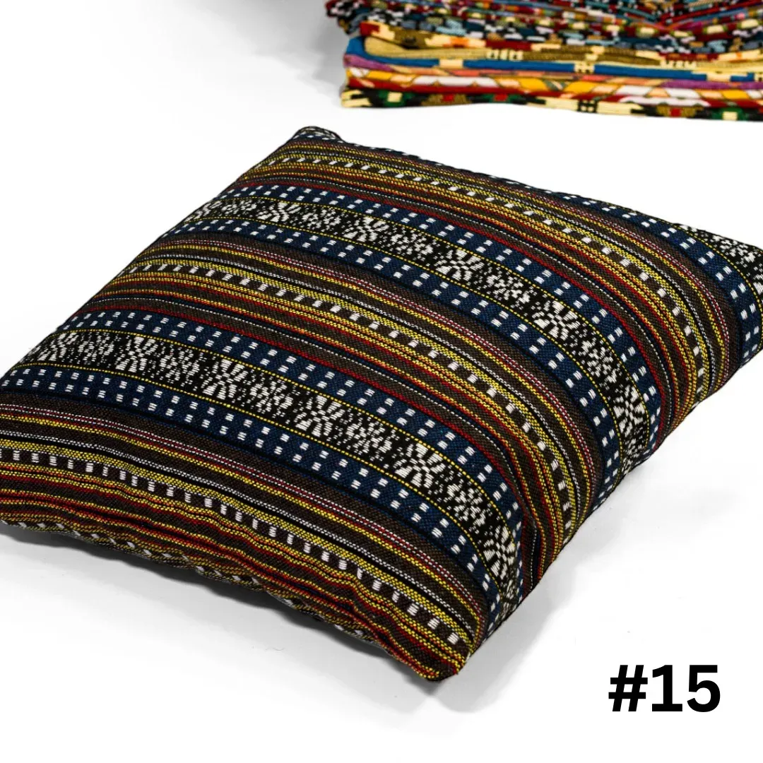 Handcrafted Bedouin Cushion Cover – Square Woven Design (43×43 cm)