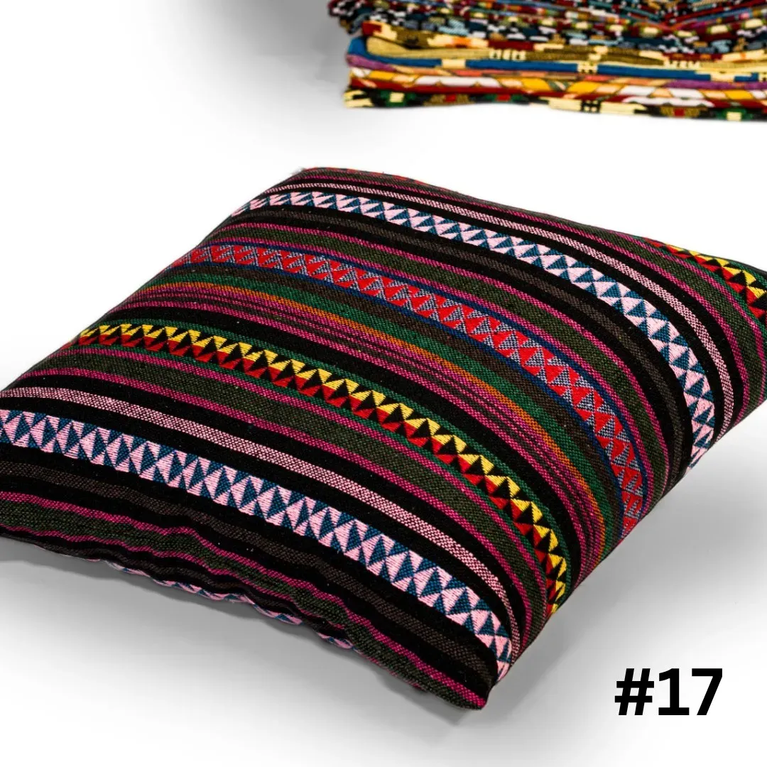 Handcrafted Bedouin Cushion Cover – Square Woven Design (43×43 cm)