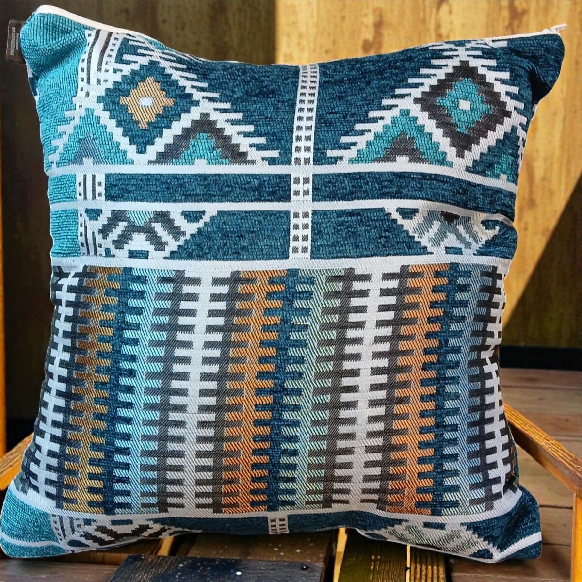 Handcrafted Bedouin Cushion Cover – Square Woven Design (43×43 cm)