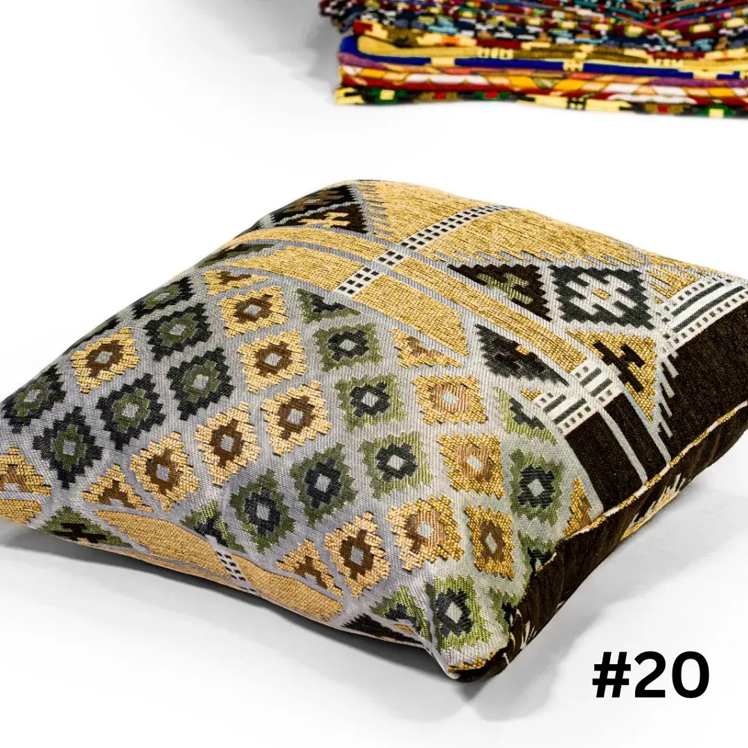 Handcrafted Bedouin Cushion Cover – Square Woven Design (43×43 cm)