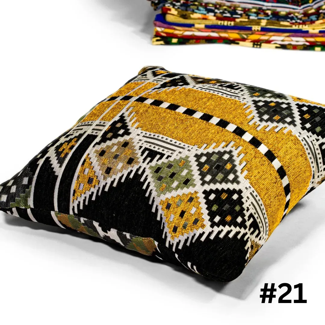Handcrafted Bedouin Cushion Cover – Square Woven Design (43×43 cm)