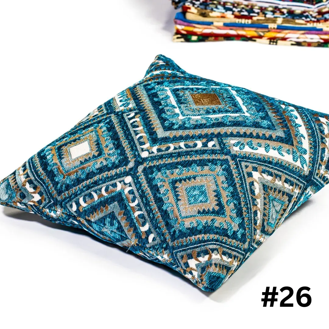 Handcrafted Bedouin Cushion Cover – Square Woven Design (43×43 cm)