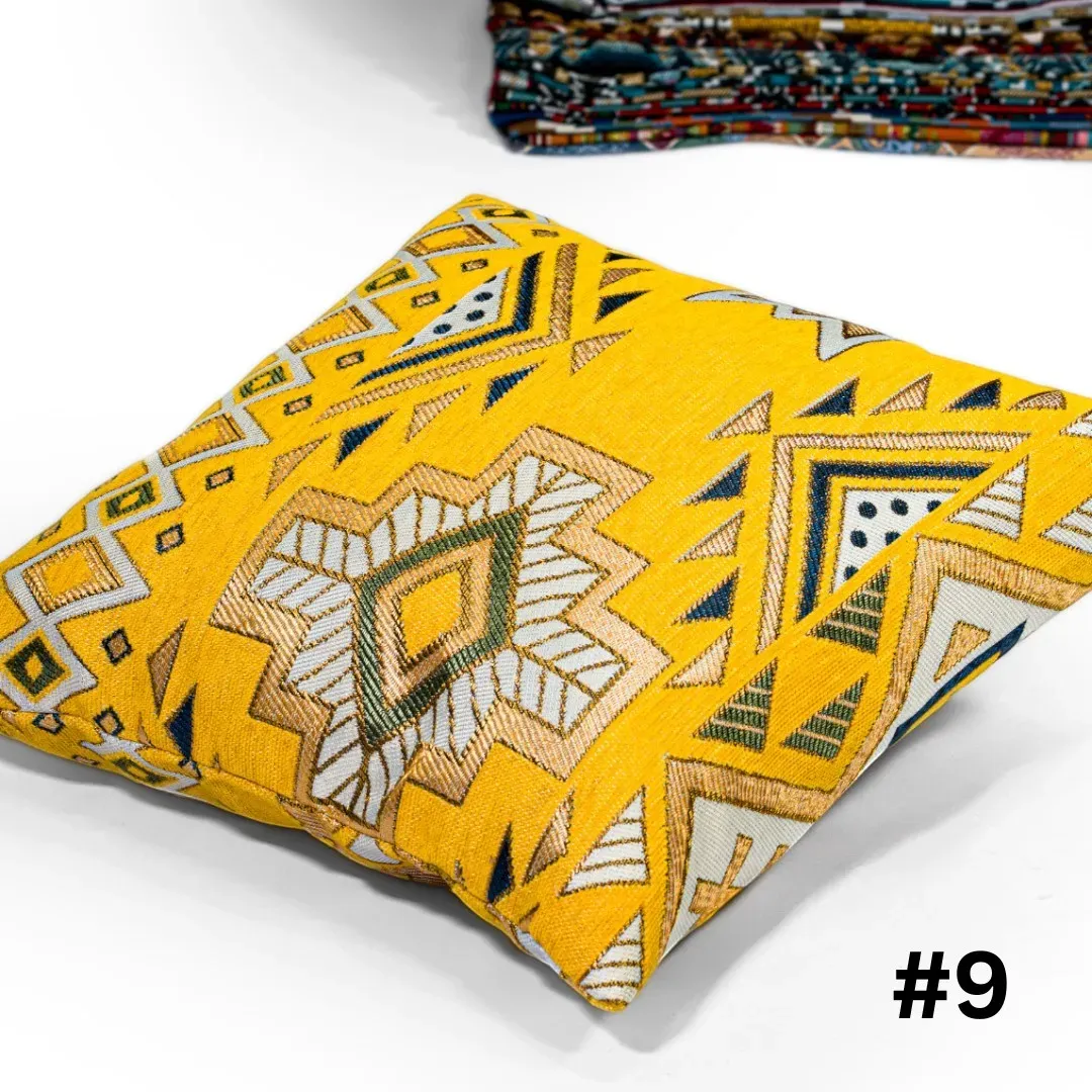 Handcrafted Bedouin Cushion Cover – Square Woven Design (43×43 cm)