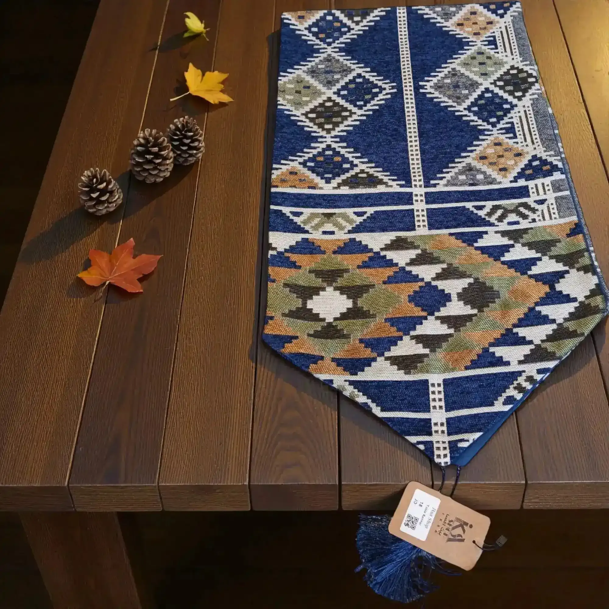 Elegant Handcrafted Table Runner – Premium Fabric (150×36 cm)