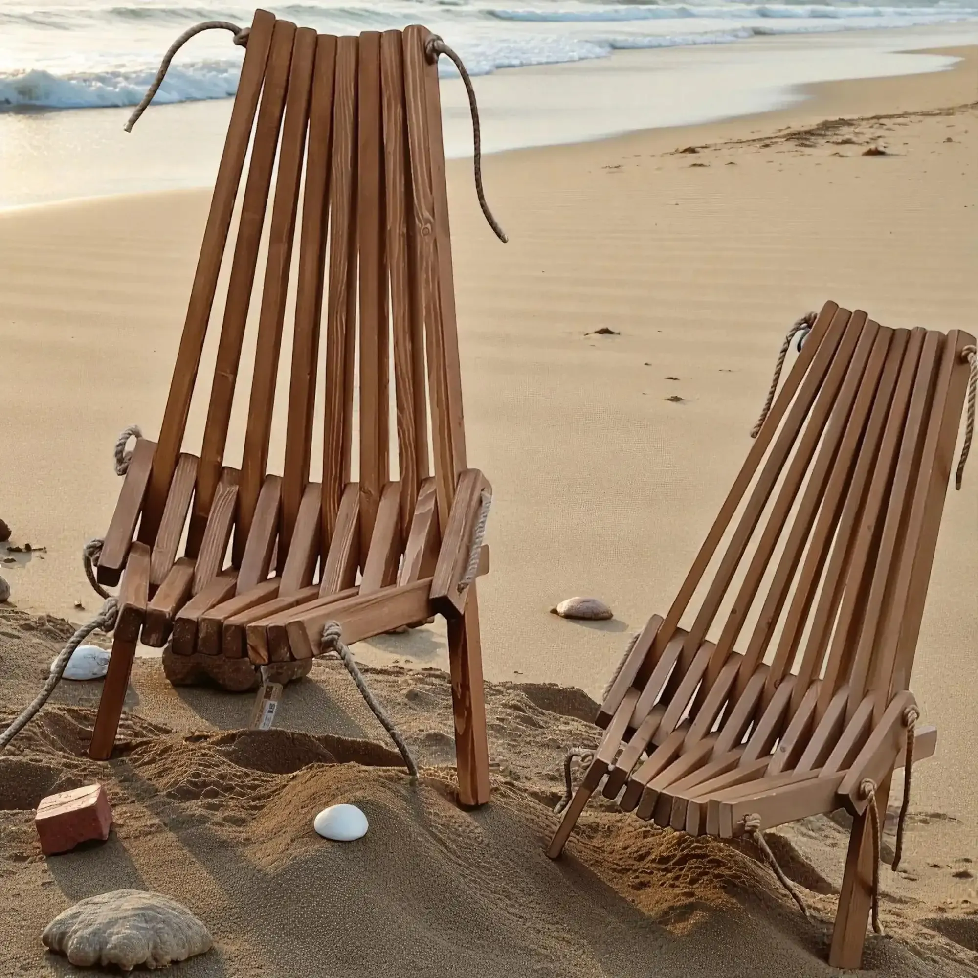Handcrafted Kids Foldable Trap Chair – Pine Wood - 5 Kg