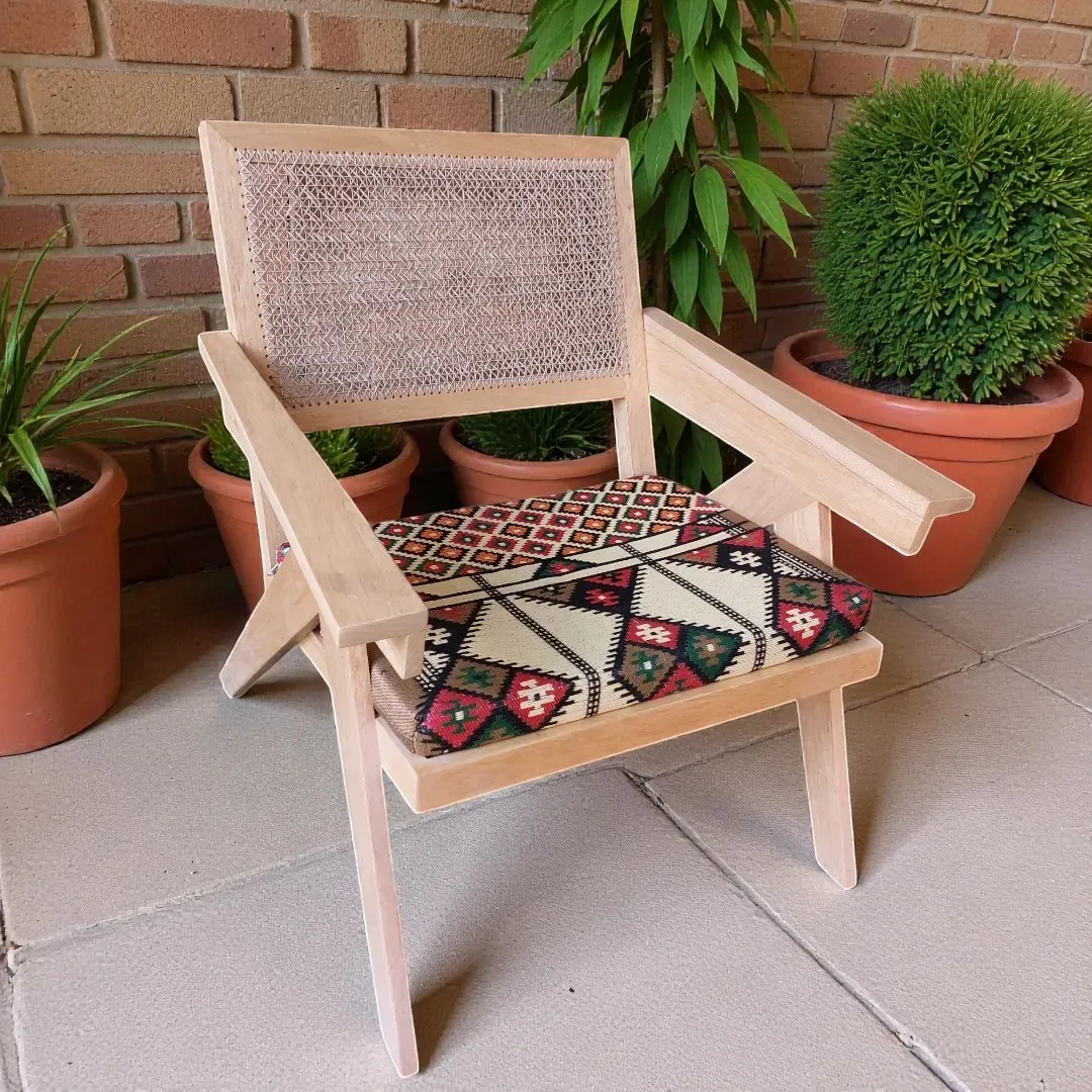 Handcrafted VIP Luxury Chair – Teak Wood Backrest Seat - (8–10) kg