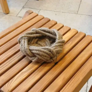 Handcrafted Medium Jute Bowl – Natural Fiber Storage Accent (13×8 cm)