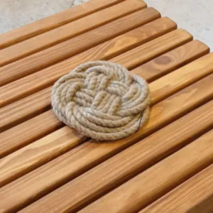 Handcrafted Braided Jute Coaster – Natural Fiber Table Mat - 14 cm