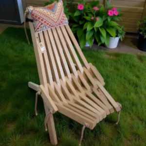 Handcrafted Foldable Teak Trap Chair – Solid Wood - 11 Kg