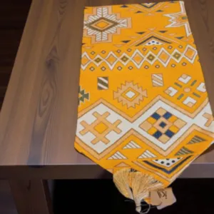 Elegant Handcrafted Table Runner – Premium Fabric (150×36 cm)