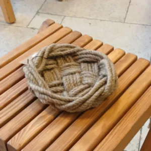 Handcrafted XL Jute Bowl – Natural Fiber Decorative Storage (20×11 cm)